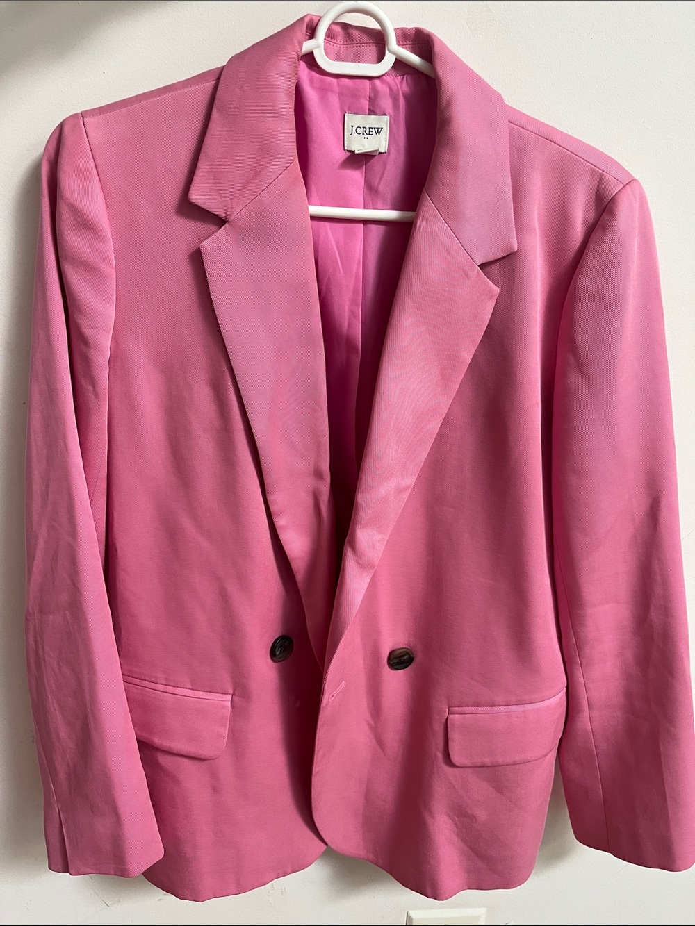 J. Crew Pink Double-Breasted Blazer